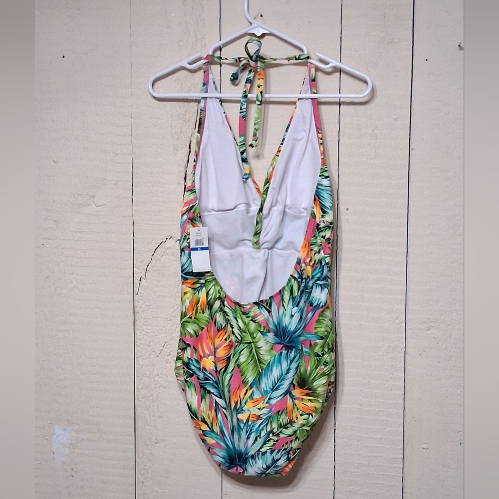 Vibrant Tropical Women's One-Piece Swimsuit - Picture 7 of 9
